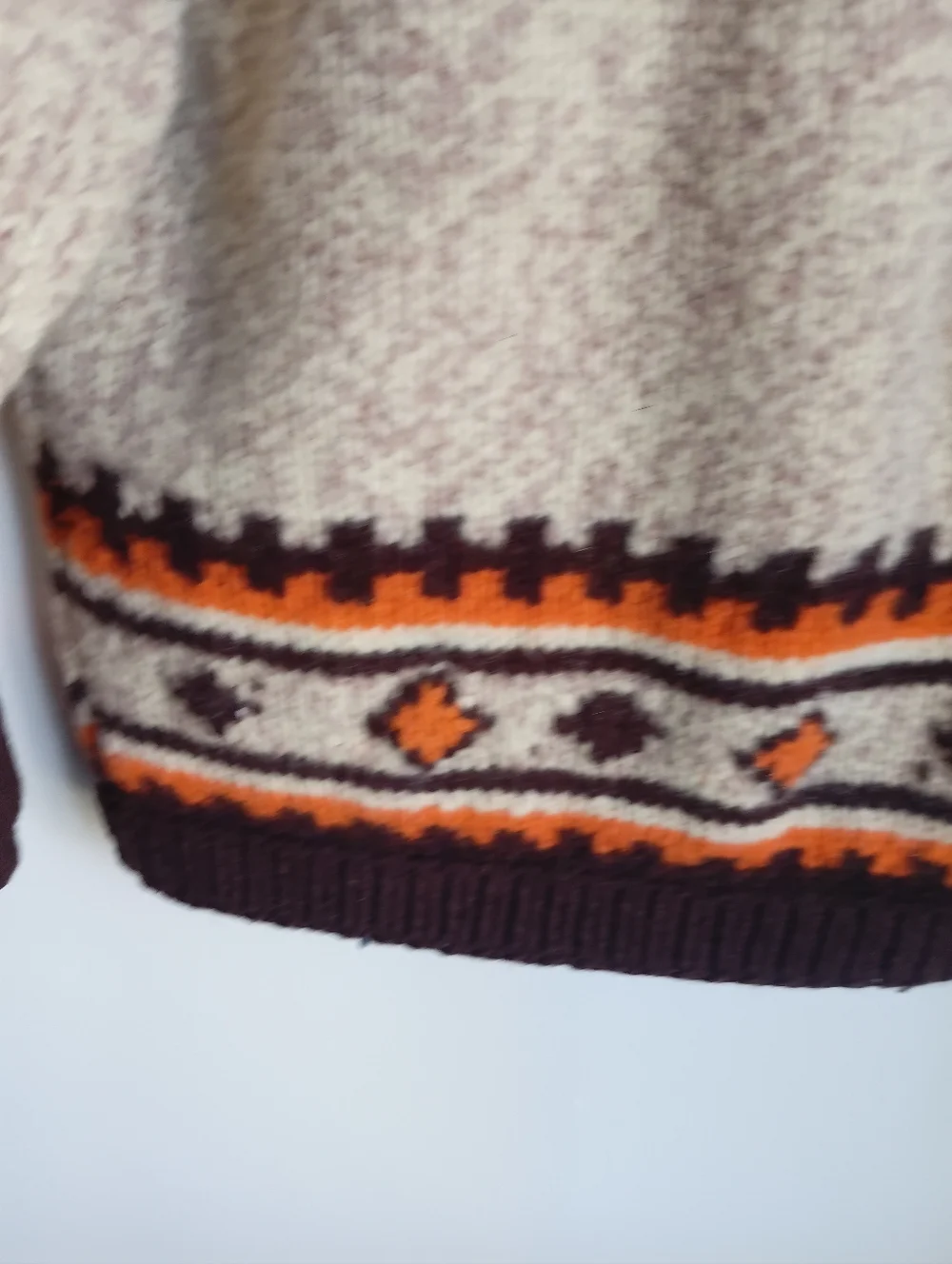 Vintage 50's 60's Handmade Cowichan Style Curling Sweater Small Boho Cottagecore - Picture 14 of 17